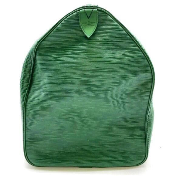 LOUIS VUITTON Green Epi Leather KeepAll Boston Travel Duffle Bag VI881 LV55 - Picture 9 of 15